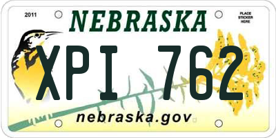 NE license plate XPI762