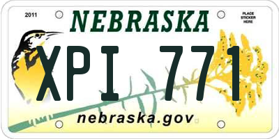 NE license plate XPI771
