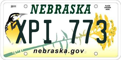 NE license plate XPI773