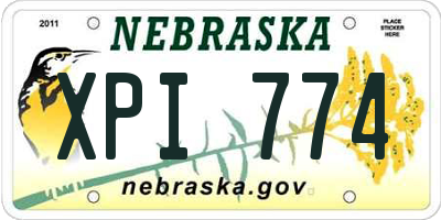 NE license plate XPI774