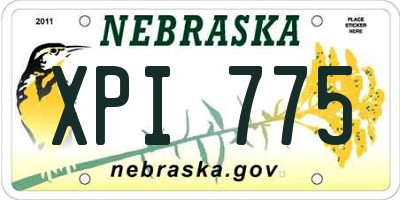 NE license plate XPI775