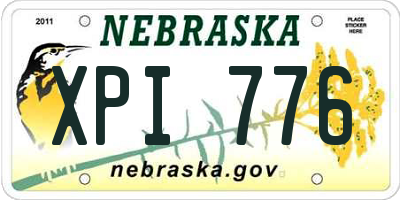 NE license plate XPI776