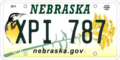 NE license plate XPI787