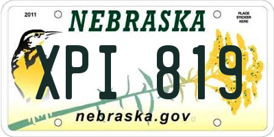 NE license plate XPI819