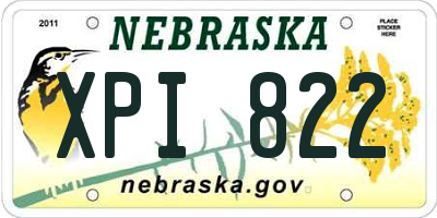 NE license plate XPI822