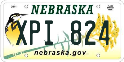 NE license plate XPI824