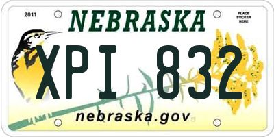 NE license plate XPI832