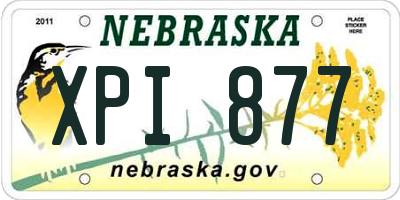 NE license plate XPI877