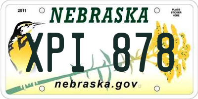 NE license plate XPI878