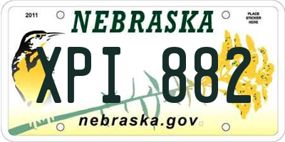 NE license plate XPI882