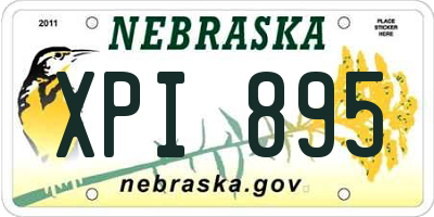 NE license plate XPI895