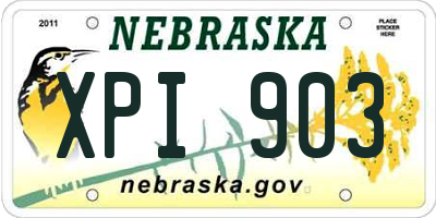 NE license plate XPI903