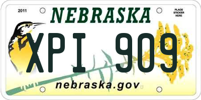 NE license plate XPI909