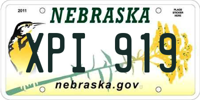 NE license plate XPI919