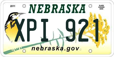 NE license plate XPI921