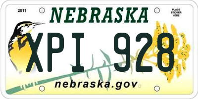 NE license plate XPI928