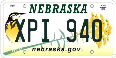 NE license plate XPI940