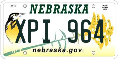 NE license plate XPI964