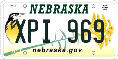 NE license plate XPI969