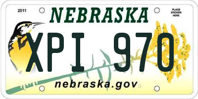 NE license plate XPI970