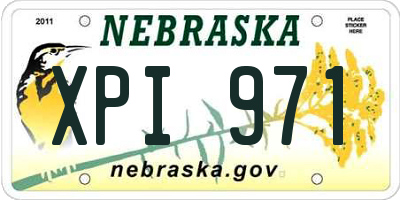 NE license plate XPI971