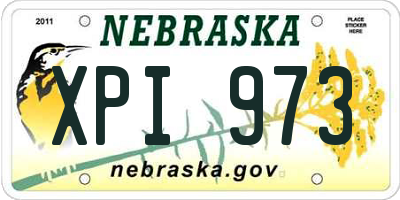 NE license plate XPI973