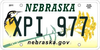 NE license plate XPI977