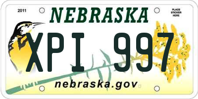 NE license plate XPI997