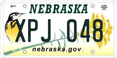 NE license plate XPJ048