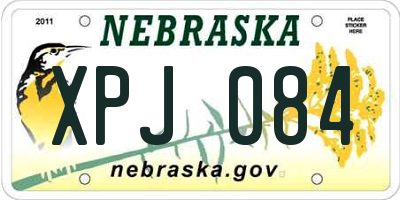 NE license plate XPJ084