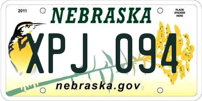 NE license plate XPJ094
