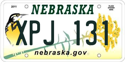NE license plate XPJ131