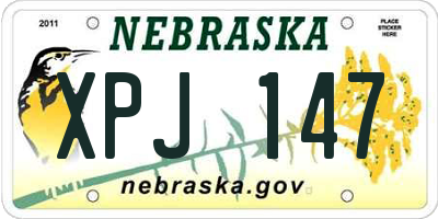 NE license plate XPJ147