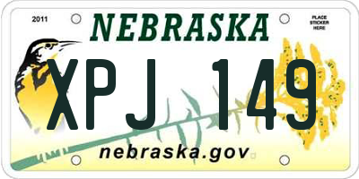 NE license plate XPJ149