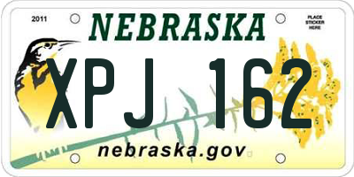 NE license plate XPJ162