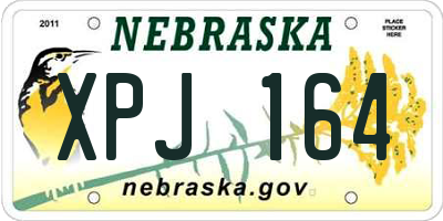 NE license plate XPJ164