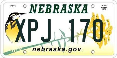 NE license plate XPJ170