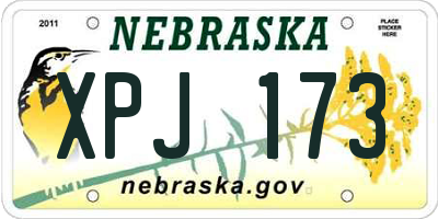 NE license plate XPJ173