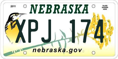 NE license plate XPJ174