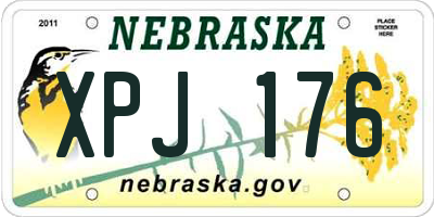 NE license plate XPJ176