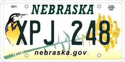 NE license plate XPJ248