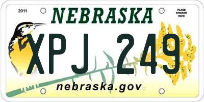 NE license plate XPJ249