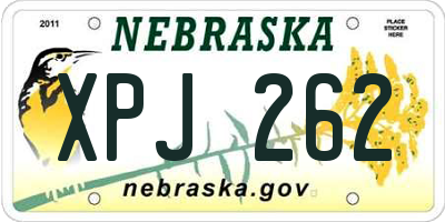 NE license plate XPJ262