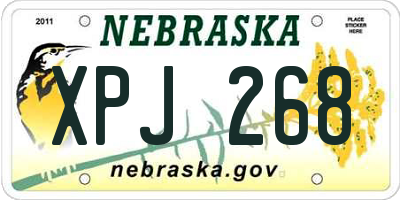 NE license plate XPJ268