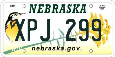 NE license plate XPJ299