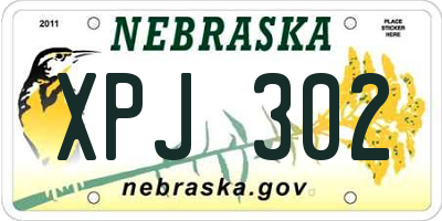 NE license plate XPJ302