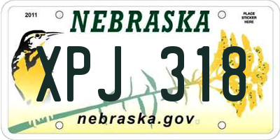 NE license plate XPJ318