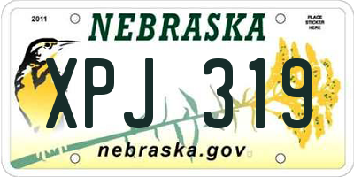 NE license plate XPJ319
