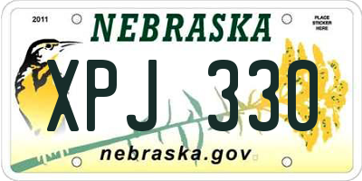 NE license plate XPJ330