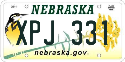 NE license plate XPJ331